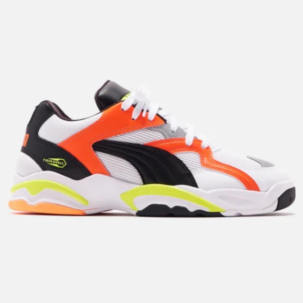 Puma Performer Retro White Lava Blast Yellow Alert